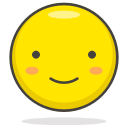 face, slightly, smiling svg vector icon