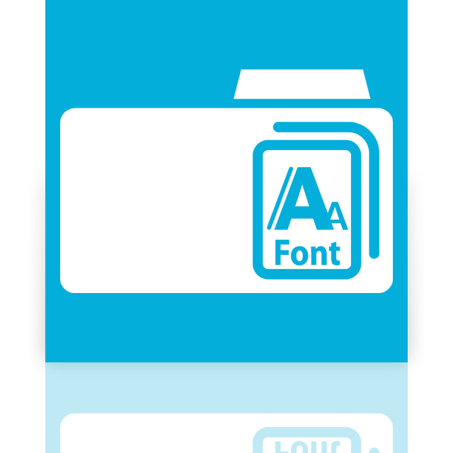 fonts, mirror icon