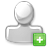 person,white,add icon