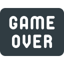 game, over, sign, video svg vector icon