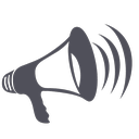 amplifier, blogger, loud, megaphone, sound, speaker, strike, volume icon