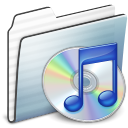 itunes,folder,graphite,stripe icon