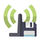 antenna,diskette icon