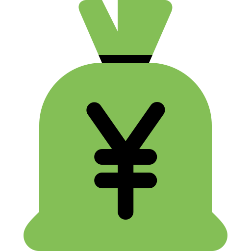 Bag Yen svg vector icon
