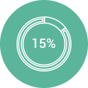 analytics, chart, diagram, fifteen, graph svg vector icon