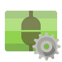 connect,vertical,gear icon