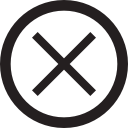 abandoned, close, denied, error, refused, rejected, status svg vector icon