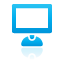 blue, monitor icon