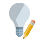 ligthbulb,off,pencil icon