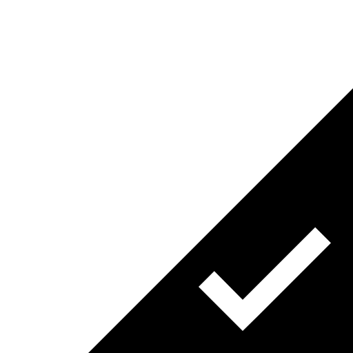 Tick The Bottom Right Corner svg vector icon