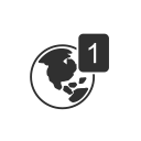 facebook, fb, globe, notification svg vector icon