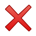 cancel, delete, remove svg vector icon