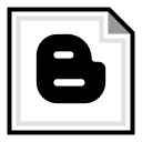 blogger, brand, online svg vector icon