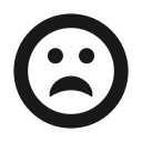 distraught, emojis, emot, frown, sad, thick lines, upset svg vector icon
