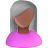 user,female,black,pink,grey,profile,member,person,people,human,woman,account icon