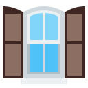 home, house, property, sun blind, window svg vector icon