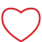 basic, heart, red icon