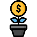business, dollar, finance, growing, growth, money svg vector icon