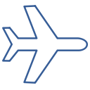 airplane, flight, journey, one, plane, transportation, way svg vector icon