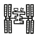 astronomy, international, space, space craft, space ship, station svg vector icon