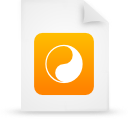 document, file, orange, paper icon