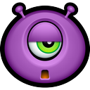 alien, avatar, buddy, creature, cyclops, emot, mike, monster, monsters, sad, smiley, smiley face icon