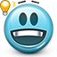 emot, eurica, genius, idea, smiley, smiley face icon