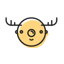 christmas, christmastime, cold, holiday, raindeer, rudolf, snow svg vector icon