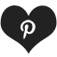 heart, pinterest icon