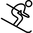skiing svg vector icon