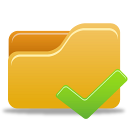 accept, folder icon