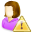 user,female,error,warning,alert,wrong,profile,member,person,people,human,woman,account,exclamation icon