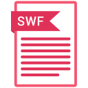 document, extension, folder, paper, swf svg vector icon