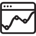 analytics, evolucion, graph, statistics svg vector icon