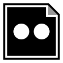flickr, media, social svg vector icon