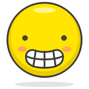 face, grimacing svg vector icon