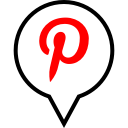 pin, pinterest, social svg vector icon