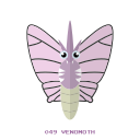 bug, kanto, pokemon, venomoth svg vector icon