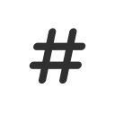 hashtag, number sign, tag, twitter svg vector icon