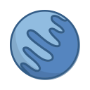 neptune, planet, space svg vector icon