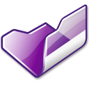 folder,violet,open icon