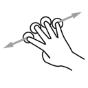 drag, finger, four, gestureworks icon