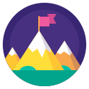 badge, flag, leader, mountain, sport, top, winner svg vector icon