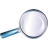 bull's-eye, loupe, magnifier, magnifying glass, reading-glass, zoom icon