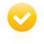button, check, yellow icon