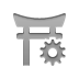 shinto,temple,gear icon