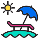 beach, decoration, holiday, sea, summer, water svg vector icon