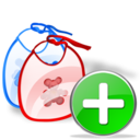 bib,add,plus icon