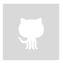 github, gray, square svg vector icon