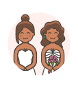 gowns, lesbian, wedding svg vector icon